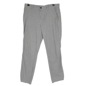 GAP Girlfriend Khaki Pants Blue Conductor Stripe High Rise Slim Straight Chino 6